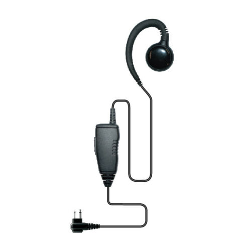 C-Ring Ear Hanger Headset with PTT Mic for 2-pin Motorola 2 Way Radios GP88S GP300 GP68 GP2000 MU11C MU11CV MU12C MU12CV